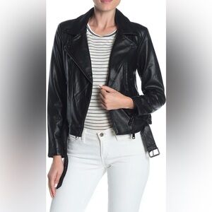 Elodie Faux Leather Moto Jacket size Small